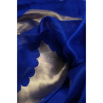 Load image into Gallery viewer, Eclat-Royal-Blue-Banarasi-Organza-Saree-with-Gold-Zari-Border