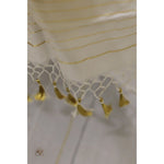 Load image into Gallery viewer, Eclipse-Balaramapuram-Kasavu-Cotton-Saree-with-Tissue-Pallu-and-Gold-Zari-Border