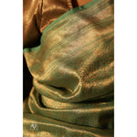 Load image into Gallery viewer, Mistelle-Sea-Foam-Green-Banarasi-Katan-Silk-Saree-with-All-Over-Zari-Brocade