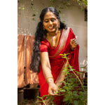 Load image into Gallery viewer, Rubyloom-Ruby-Red-Banarasi-Mashru-Silk-Saree-with-Kadwa-Weave