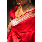 Load image into Gallery viewer, Rubyloom-Ruby-Red-Banarasi-Mashru-Silk-Saree-with-Kadwa-Weave