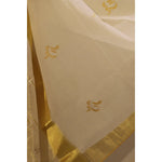 Load image into Gallery viewer, Serenelle-Balaramapuram-Kasavu-Cotton-Saree-with-Tissue-Pallu-and-Zari-Border