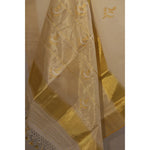Load image into Gallery viewer, Serenelle-Balaramapuram-Kasavu-Cotton-Saree-with-Tissue-Pallu-and-Zari-Border