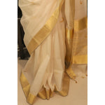 Load image into Gallery viewer, crescent-balaramapuram-kasavu-cotton-saree-with-crescent-moon-motifs-and-tissue-pallu