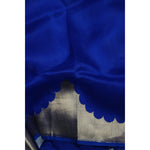 Load image into Gallery viewer, Eclat-Royal-Blue-Banarasi-Organza-Saree-with-Gold-Zari-Border
