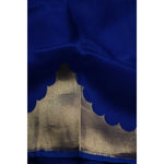Load image into Gallery viewer, Eclat-Royal-Blue-Banarasi-Organza-Saree-with-Gold-Zari-Border