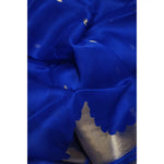 Load image into Gallery viewer, Eclat-Royal-Blue-Banarasi-Organza-Saree-with-Gold-Zari-Border