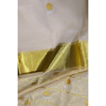 Load image into Gallery viewer, Eclipse-Balaramapuram-Kasavu-Cotton-Saree-with-Tissue-Pallu-and-Gold-Zari-Border