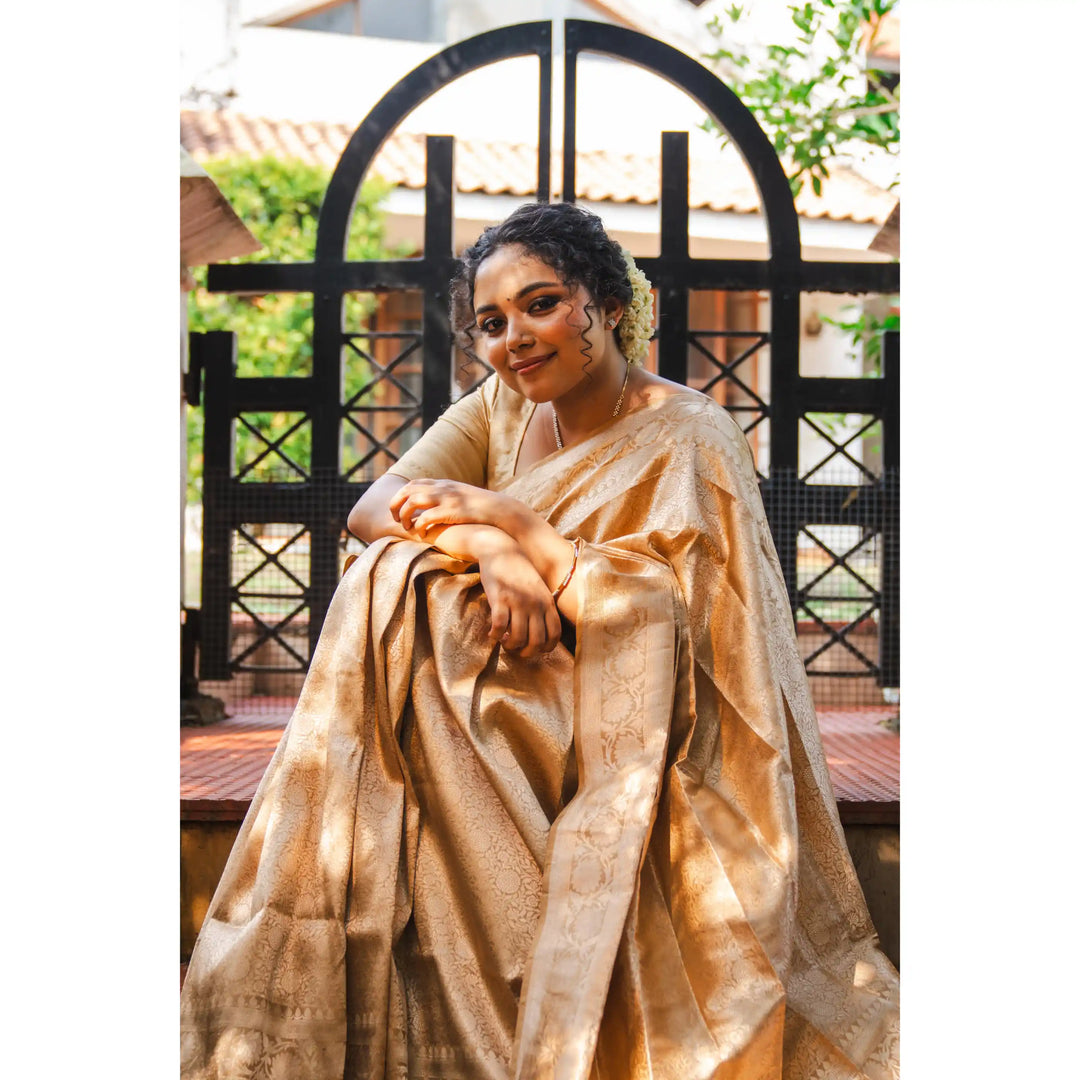 Ivoriqa-Ivory-Banarasi-Katan-Silk-Saree-with-Tone-on-Tone-Floral-and-Paisley-Zari-Brocade
