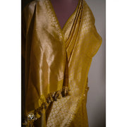 Kanaka-Handwoven-Golden-Yellow-Banarasi-Brocade-Saree