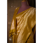 Load image into Gallery viewer, Kanaka-Handwoven-Golden-Yellow-Banarasi-Brocade-Saree