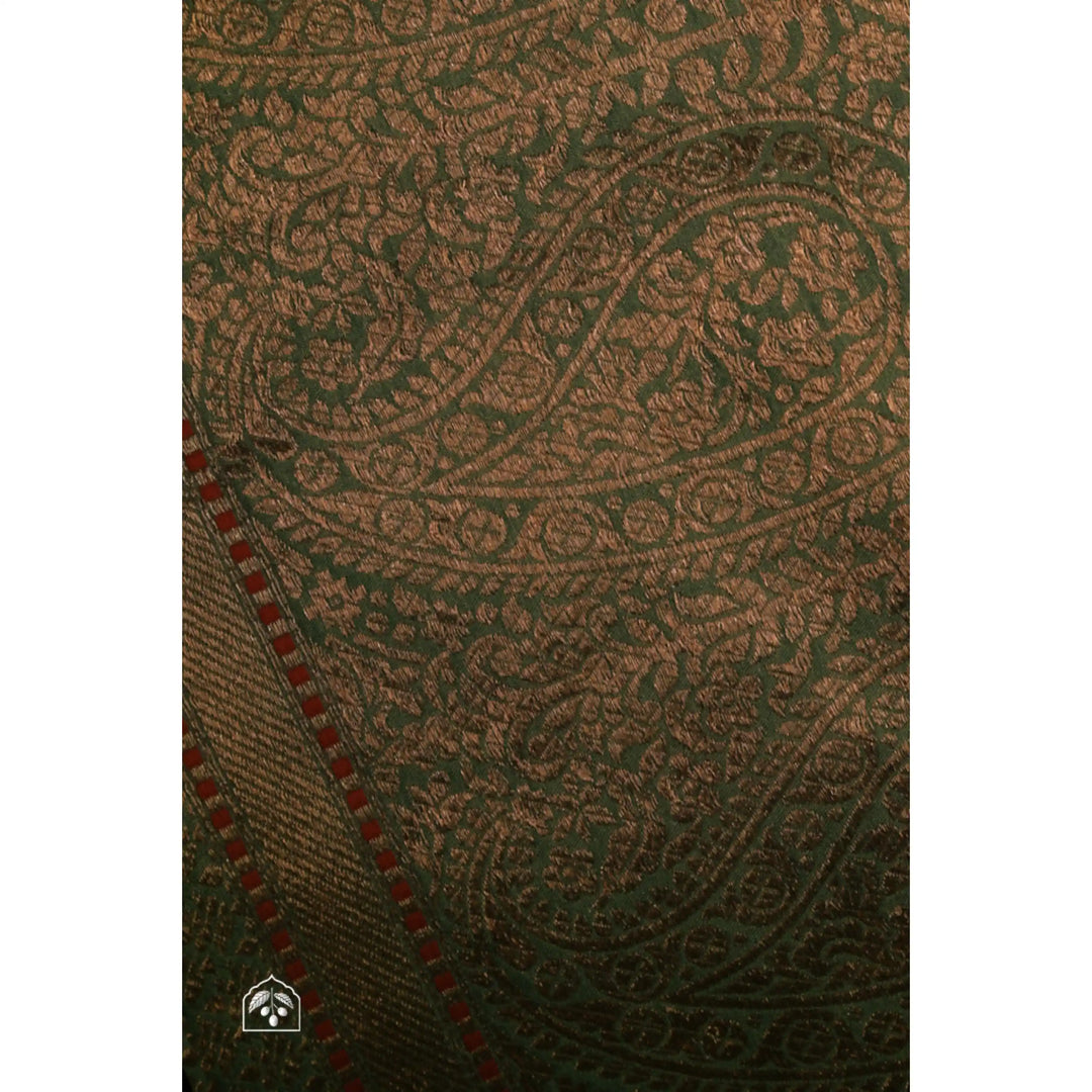 Mistelle-Sea-Foam-Green-Banarasi-Katan-Silk-Saree-with-All-Over-Zari-Brocade