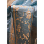 Load image into Gallery viewer, Neelaya-Banarasi-Summer-Silk-Saree-in-Sky-Blue-with-Antique-Gold-Zari-Bootis