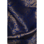Load image into Gallery viewer, Nocturne-Deep-Blue-Banarasi-Brocade-Saree-with-Antique-Gold-Zari