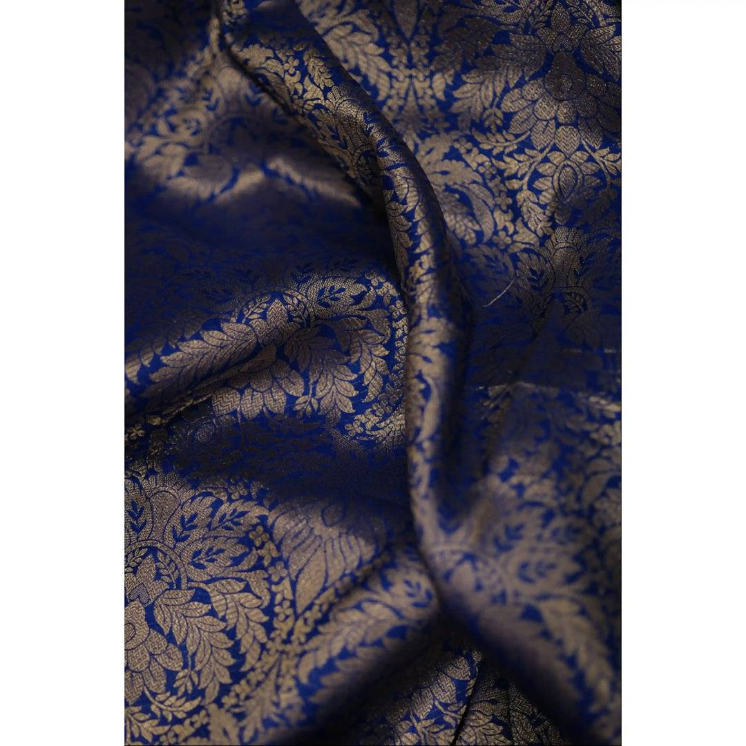 Nocturne-Deep-Blue-Banarasi-Brocade-Saree-with-Antique-Gold-Zari