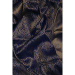 Load image into Gallery viewer, Nocturne-Deep-Blue-Banarasi-Brocade-Saree-with-Antique-Gold-Zari