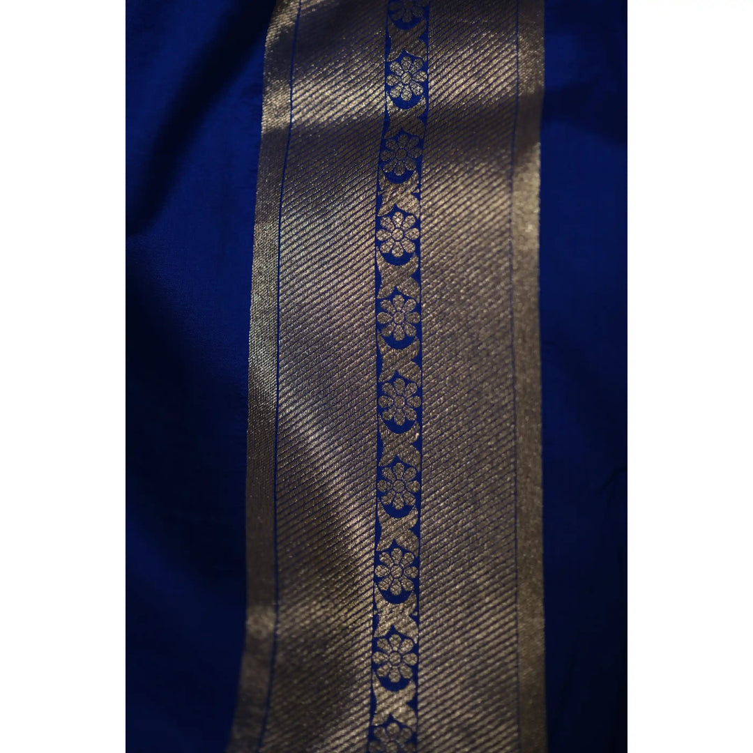 Nocturne-Deep-Blue-Banarasi-Brocade-Saree-with-Antique-Gold-Zari