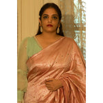 Load image into Gallery viewer, Opaline-Blush-Pink-Banarasi-Katan-Silk-Saree-with-All-Over-Zari-Brocade