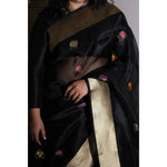 Load image into Gallery viewer, Raatrani-Banarasi-Organza-Saree-with-Kadwa-Floral-Motifs