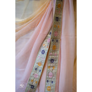 Saumya-Ivory-&-Peach-French-Chiffon-Saree-with-Antique-Banarasi-Border