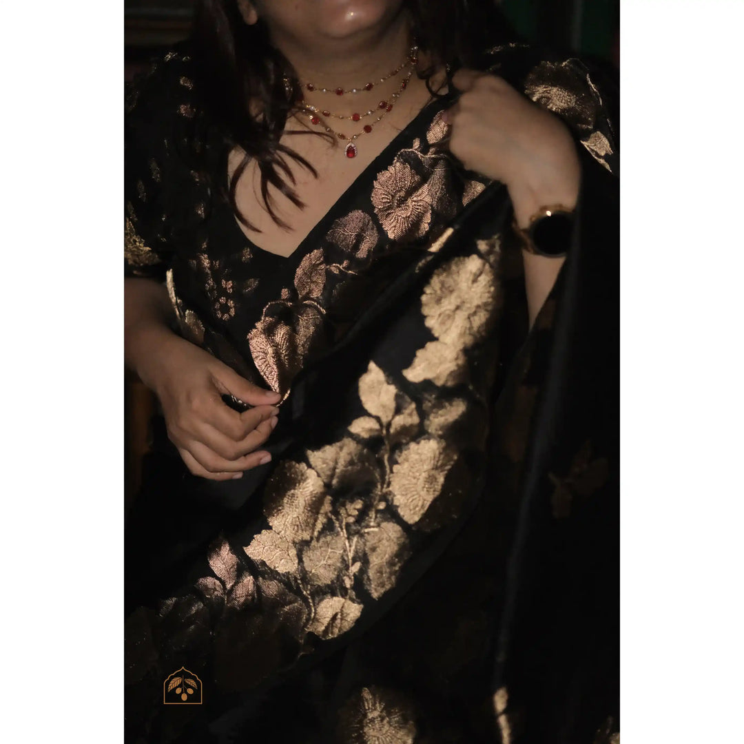 Siyahi-Banarasi-Organza-Saree