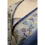 Load image into Gallery viewer, Vineyard-Hand-Embroidered-French-Organza-Saree-with-Grapevine-Motifs