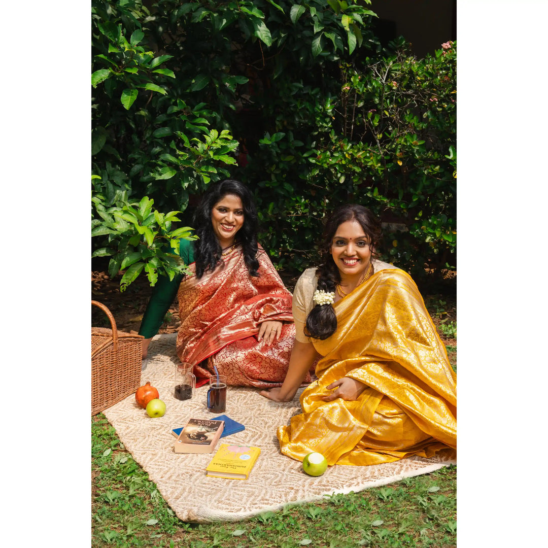 Wildure-Red-Banarasi-Katan-Silk-Saree-with-Shikargah-Motifs-in-Gold-Zari