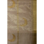 Load image into Gallery viewer, crescent-balaramapuram-kasavu-cotton-saree-with-crescent-moon-motifs-and-tissue-pallu