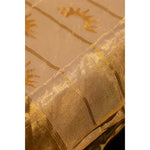 Load image into Gallery viewer, halo-balaramapuram-kasavu-cotton-saree-with-half-sun-motifs-and-tissue-pallu