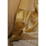 Load image into Gallery viewer, serpent-balaramapuram-kasavu-cotton-saree-with-coiled-serpent-motifs-and-tissue-pallu