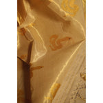 Load image into Gallery viewer, serpent-balaramapuram-kasavu-cotton-saree-with-coiled-serpent-motifs-and-tissue-pallu
